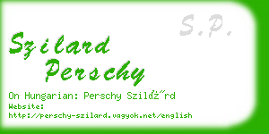 szilard perschy business card